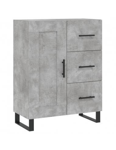 Credenza Grigio Cemento 69,5x34x180 cm in Legno Multistrato