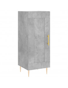 Credenza Grigio Cemento 34,5x34x180 cm in Legno Multistrato 2