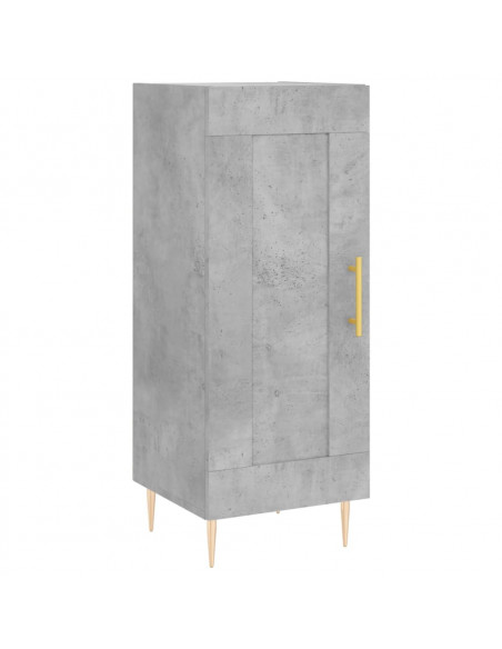 Credenza Grigio Cemento 34,5x34x180 cm in Legno Multistrato