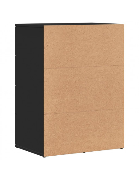 Credenze 2 pz Nere 59x39x80 cm in Legno Multistrato