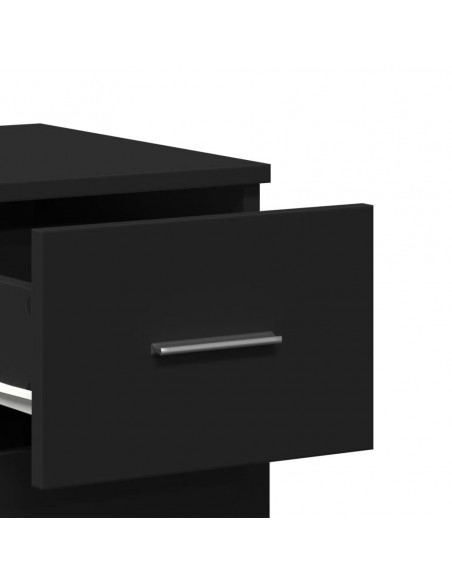 Credenze 2 pz Nere 59x39x80 cm in Legno Multistrato