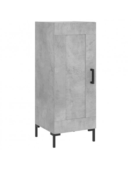 Credenza Grigio Cemento 34,5x34x180 cm in Legno Multistrato