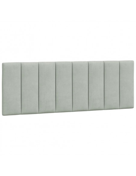 Letto con Materasso Grigio Chiaro 140x190 cm in Velluto
