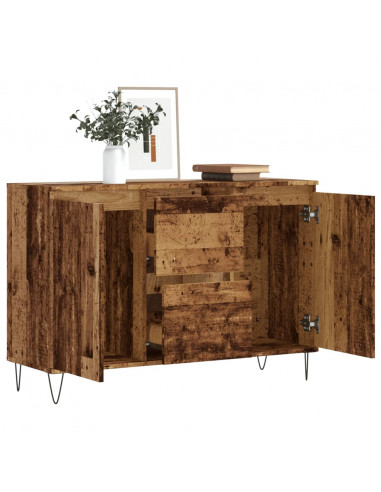 Credenza Legno Antico 104x35x70 cm in Legno Multistrato
