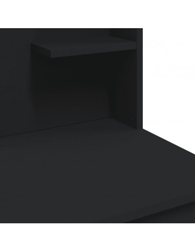 Toeletta con Luci LED Nera 96x40x142 cm