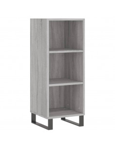 Credenza Grigio Sonoma 34,5x34x180 cm in Legno Multistrato 2