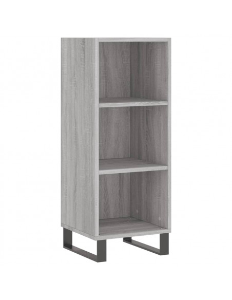 Credenza Grigio Sonoma 34,5x34x180 cm in Legno Multistrato