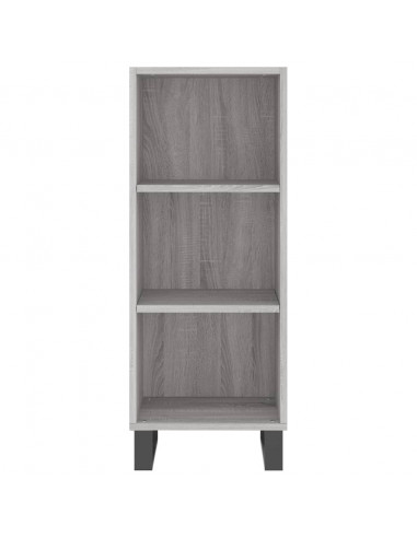 Credenza Grigio Sonoma 34,5x34x180 cm in Legno Multistrato