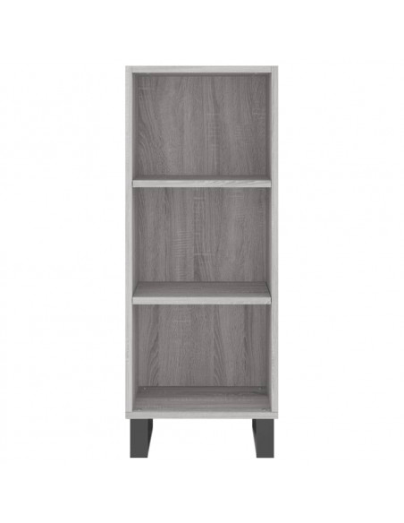 Credenza Grigio Sonoma 34,5x34x180 cm in Legno Multistrato