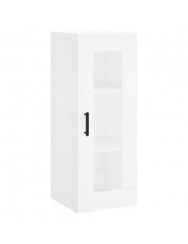 Credenza Bianca 34,5x34x180 cm in Legno Multistrato