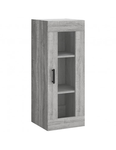 Credenza Grigio Sonoma 34,5x34x180 cm in Legno Multistrato