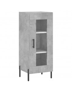 Credenza Grigio Cemento 34,5x34x180 cm in Legno Multistrato 2