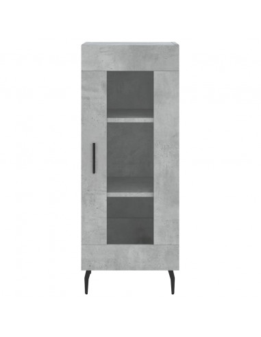 Credenza Grigio Cemento 34,5x34x180 cm in Legno Multistrato