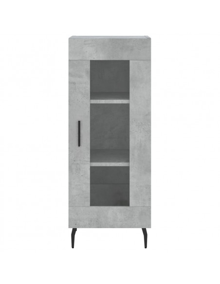 Credenza Grigio Cemento 34,5x34x180 cm in Legno Multistrato