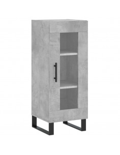 Credenza Grigio Cemento 34,5x34x180 cm in Legno Multistrato 2