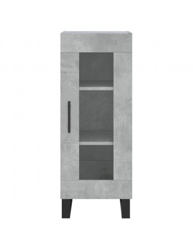 Credenza Grigio Cemento 34,5x34x180 cm in Legno Multistrato