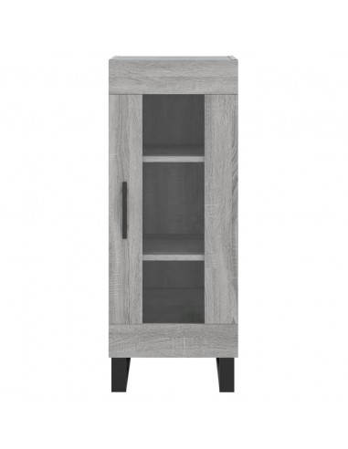 Credenza Grigio Sonoma 34,5x34x180 cm in Legno Multistrato