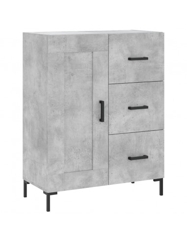 Credenza Grigio Cemento 69,5x34x180 cm in Legno Multistrato