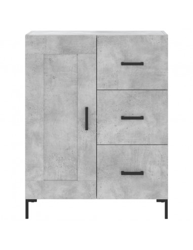 Credenza Grigio Cemento 69,5x34x180 cm in Legno Multistrato