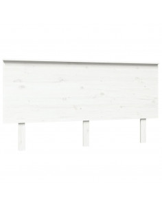 Testiera per Letto Bianca 154x6x82,5 cm Legno Massello di Pino 2