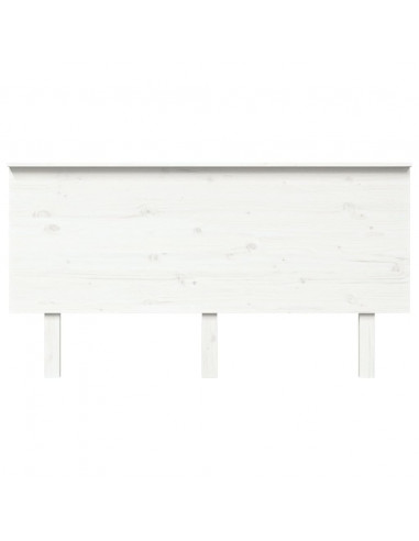 Testiera per Letto Bianca 154x6x82,5 cm Legno Massello di Pino