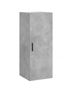 Credenza Grigio Cemento 34,5x34x180 cm in Legno Multistrato 2