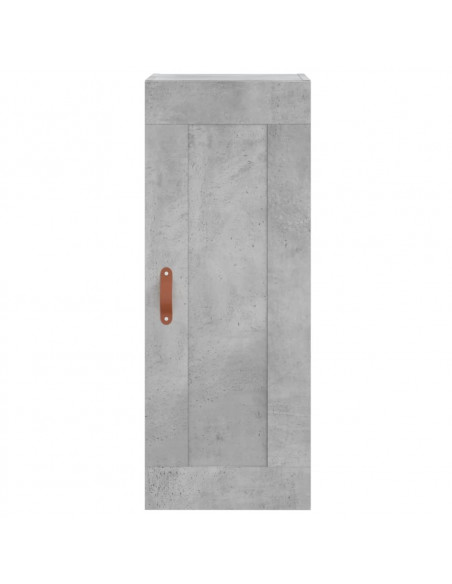 Credenza Grigio Cemento 34,5x34x180 cm in Legno Multistrato