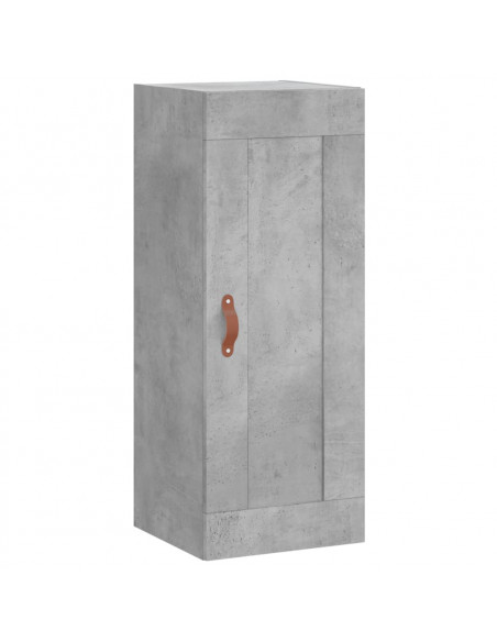 Credenza Grigio Cemento 34,5x34x180 cm in Legno Multistrato
