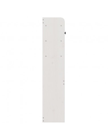 Testiera con Ripiani Bianca 160 cm in Legno Massello di Pino