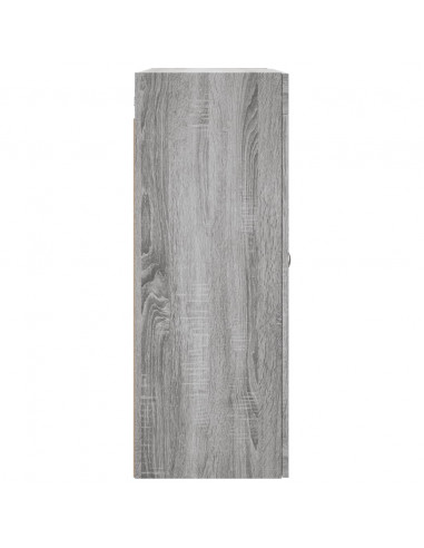 Armadietti a Parete 2 pz Grigio Sonoma in Legno Multistrato