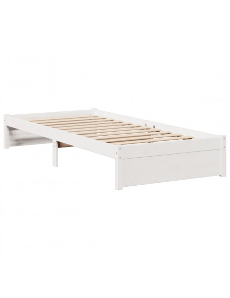 Letto con Libreria senza Materasso 75x190 cm in Legno Pino