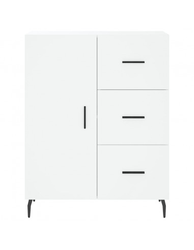 Credenza Bianca 69,5x34x180 cm in Legno Multistrato