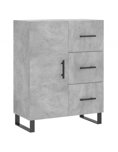 Credenza Grigio Cemento 69,5x34x180 cm in Legno Multistrato