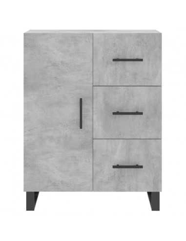 Credenza Grigio Cemento 69,5x34x180 cm in Legno Multistrato