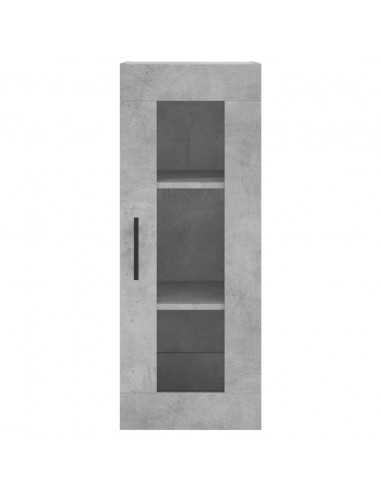 Credenza Grigio Cemento 34,5x34x180 cm in Legno Multistrato