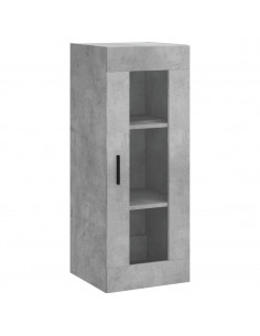 Credenza Grigio Cemento 34,5x34x180 cm in Legno Multistrato 2
