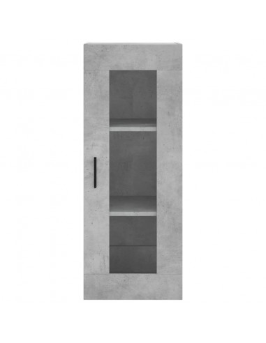 Credenza Grigio Cemento 34,5x34x180 cm in Legno Multistrato