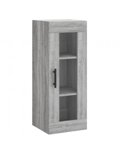 Credenza Grigio Sonoma 34,5x34x180 cm in Legno Multistrato