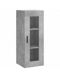 Credenza Grigio Cemento 34,5x34x180 cm in Legno Multistrato 2