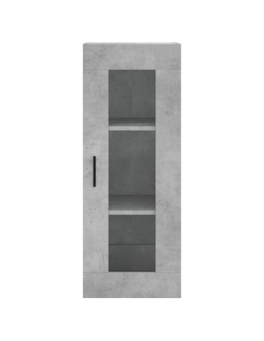 Credenza Grigio Cemento 34,5x34x180 cm in Legno Multistrato