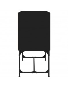 Credenza Nera 100x40x79,5 cm in Legno Multistrato 2