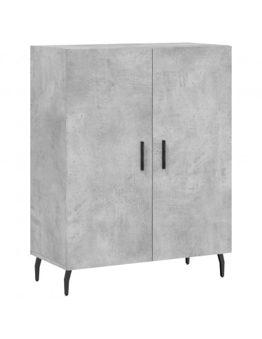 Credenza Grigio Cemento 69,5x34x180 cm in Legno Multistrato