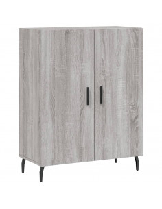 Credenza Grigio Sonoma 69,5x34x180 cm in Legno Multistrato 2