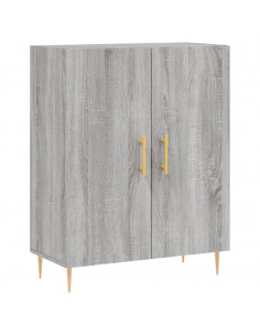 Credenza Grigio Sonoma 69,5x34x180 cm in Legno Multistrato 2
