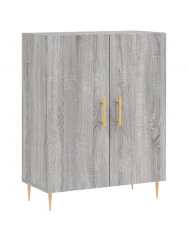 Credenza Grigio Sonoma 69,5x34x180 cm in Legno Multistrato