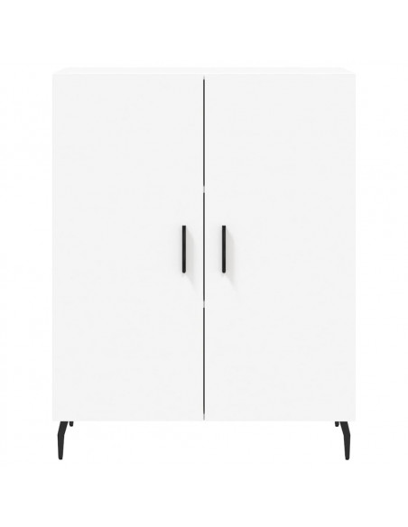 Credenza Bianca 69,5x34x180 cm in Legno Multistrato