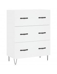 Credenza Bianca 69,5x34x180 cm in Legno Multistrato 2