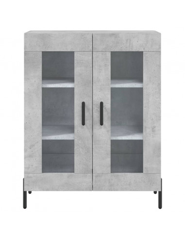 Credenza Grigio Cemento 69,5x34x180 cm in Legno Multistrato