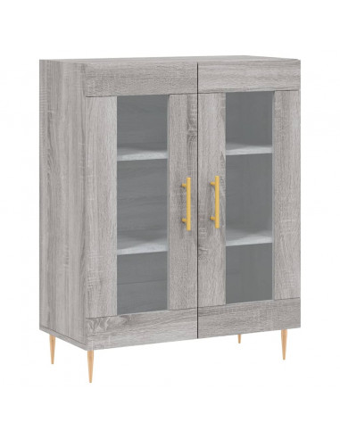 Credenza Grigio Sonoma 69,5x34x180 cm in Legno Multistrato