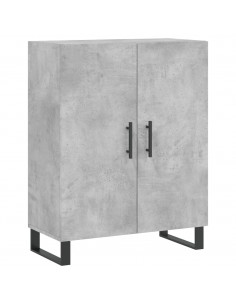 Credenza Grigio Cemento 69,5x34x180 cm in Legno Multistrato 2